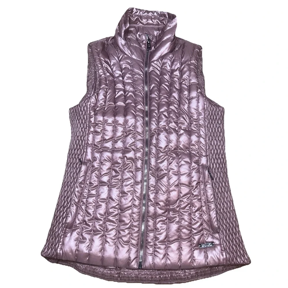 Calvin Klein Performance Small Petite Premium Down Quilted Vest  Security Pocket